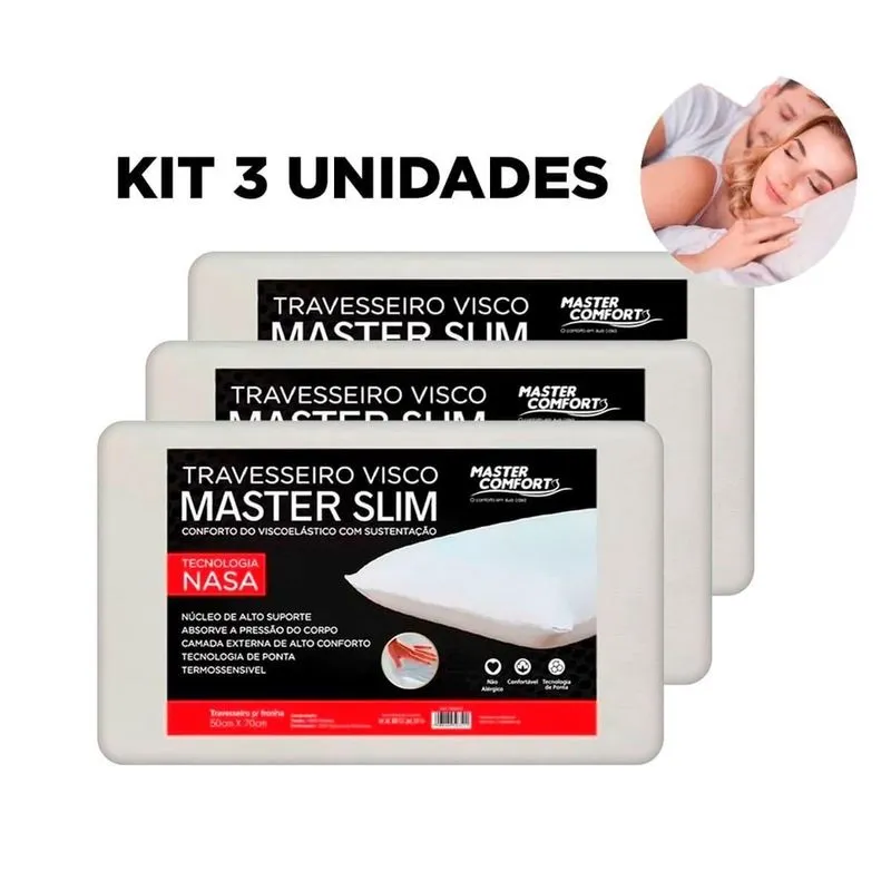 Kit 3 Travesseiro Nasa Astronauta Conforto Excepcional