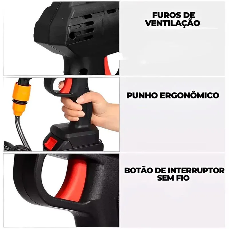 Lavadora Recarregável Para Motos Carros E Quintal