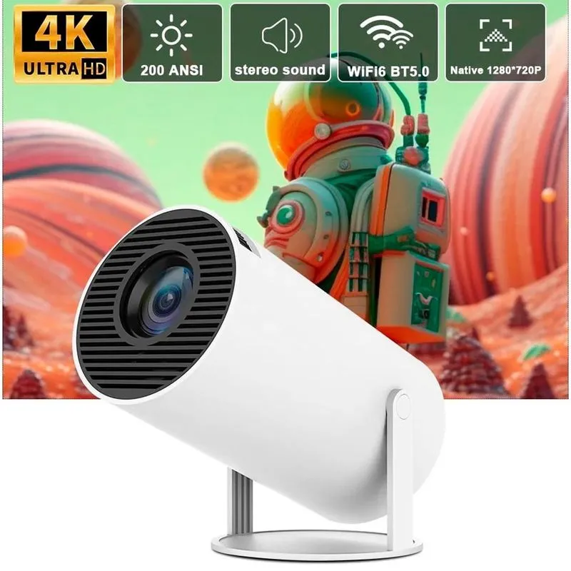 Projetor Hd Wifi 1080p Portátil Branco Bivolt