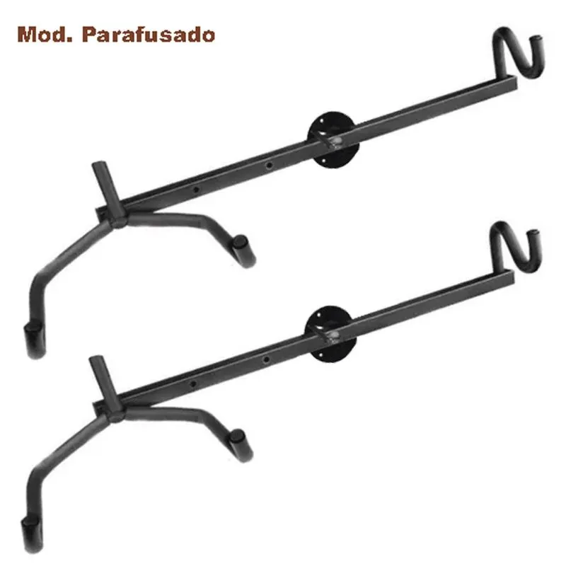 Suportes Parede Violão Kit 2 Unidades Aveludado Metal
