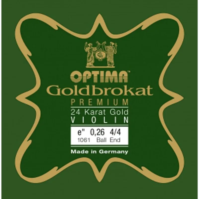 Corda Violino Optima Goldbrokat Premium 24k 4/4 Mi 0.26mm