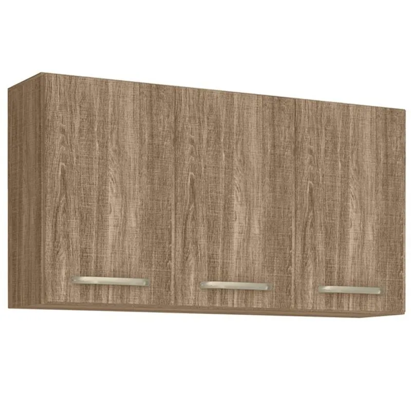 Armario Aereo 3 Portas 120 CM Loa 9521.1 Carvalho Rustico Nicioli