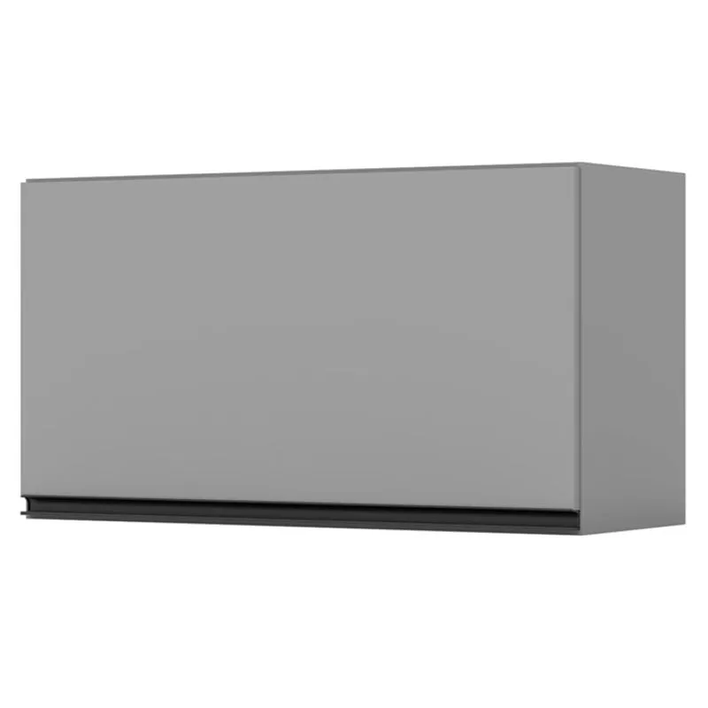 Armario Aereo 1 Porta Basculante 80 CM 100% MDF Belize C502 Cinza Henn
