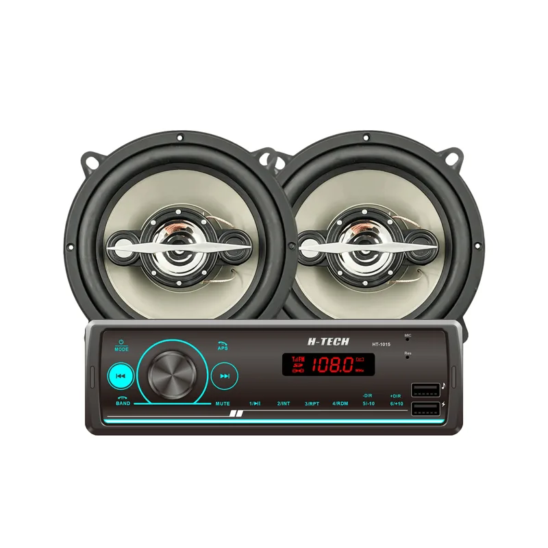 Kit Som Automotivo Radio Ht1015 Bt + Falante Leson 5" 140w Rms