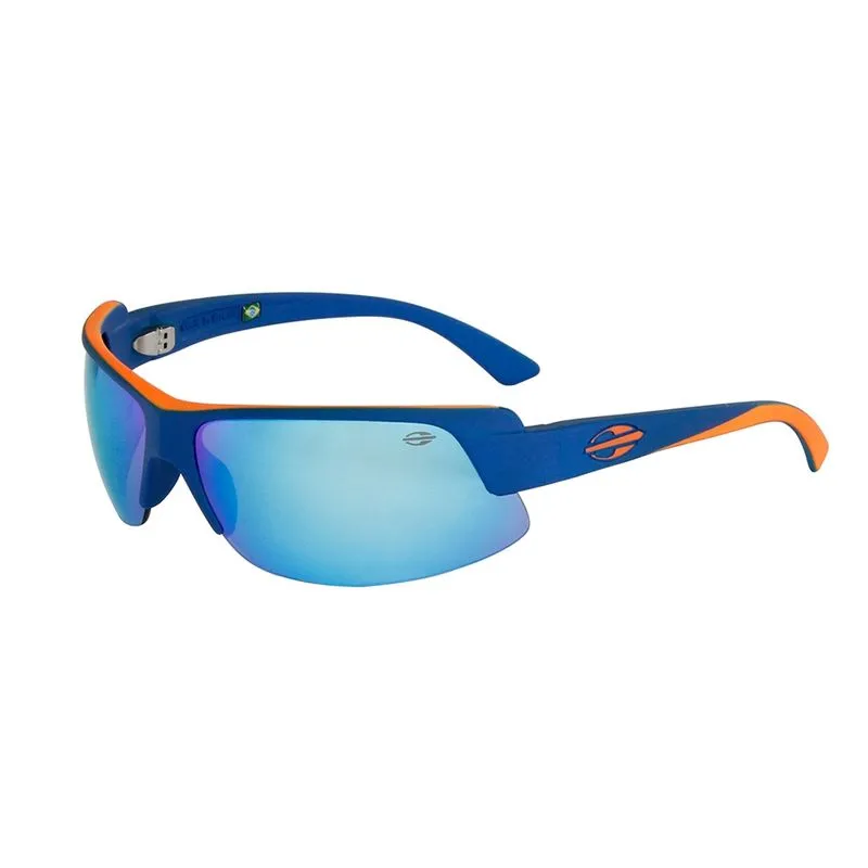 Óculos De Sol Gamboa Air 3 Azul Com Laranja Fosco E Cinza Mormaii