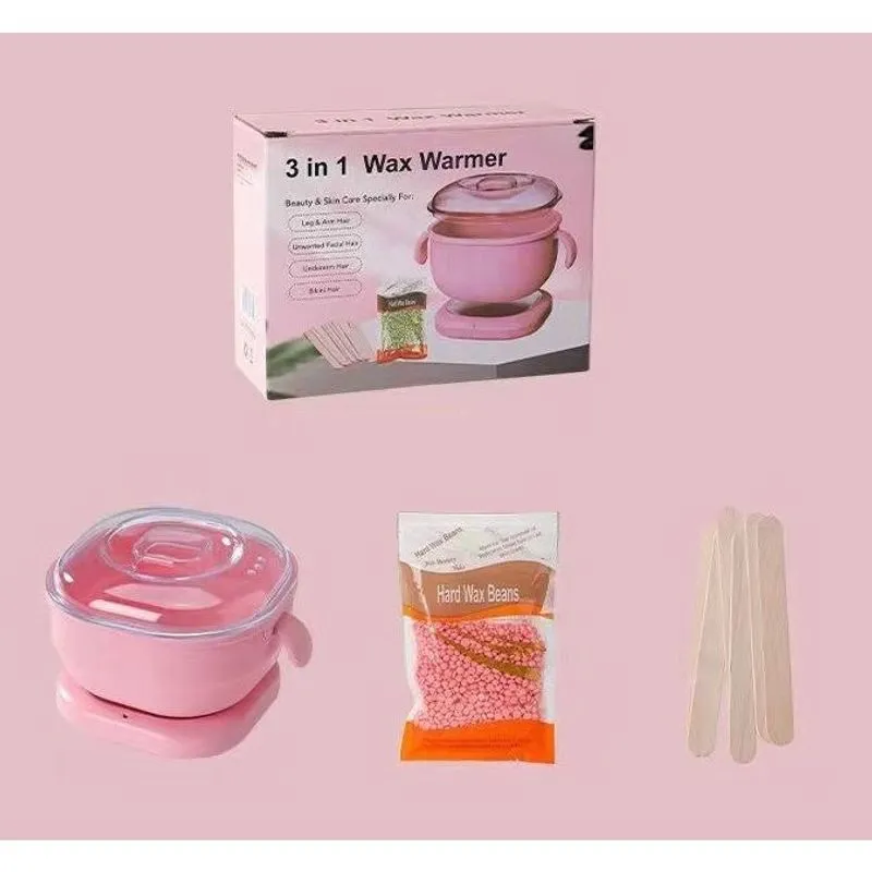 Máquina elétrica aquecedora de cera quente para remoção de pelos, 400ml, portátil, silicone, aquecedor de cera, remoção
