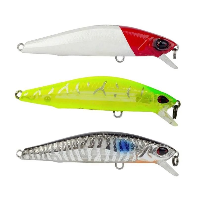 Kit 03 Iscas Artificiais Pesca Meia Água Marine Sports Raptor Minnow 70 7cm 7,5g