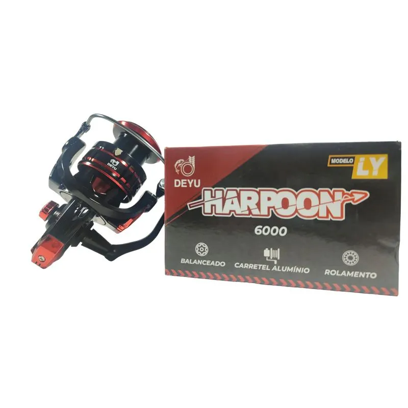 Molinete Pesca Carretel Alumínio Deyu Harpoon Ly 4000 5.2:1 3 Rol. Rios Lagos