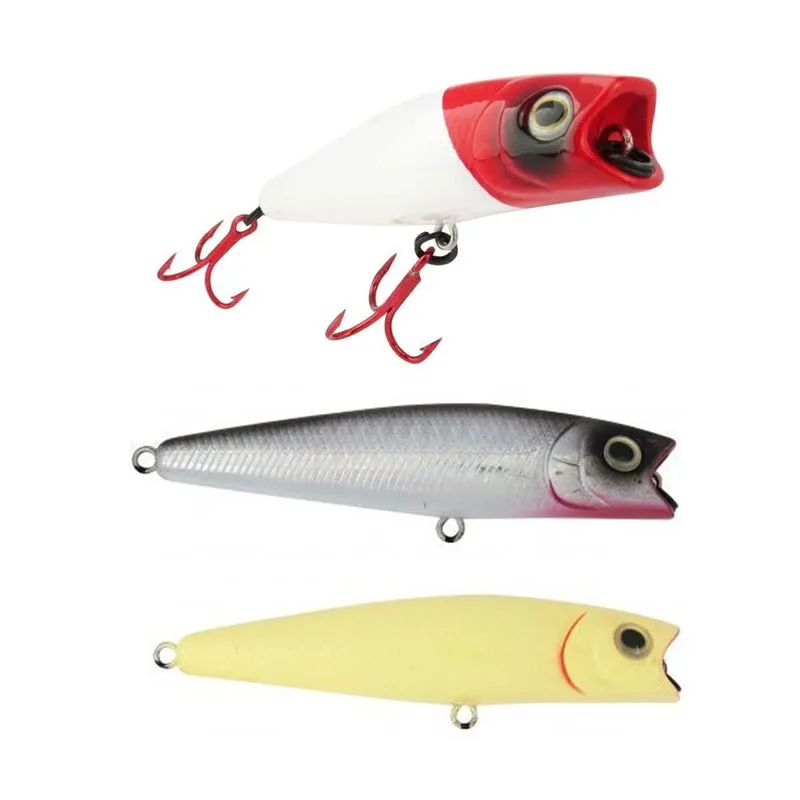Kit 3 Iscas Artificiais Pesca Superfície Marine Sports Stick One 65 6,5cm 6,5g