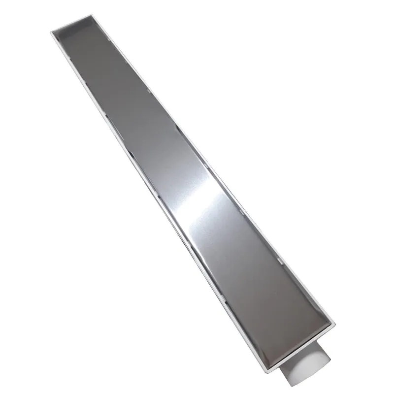 Ralo Linear Oculto 6X50Cm Anti Insetos, Grelha Inox Polido