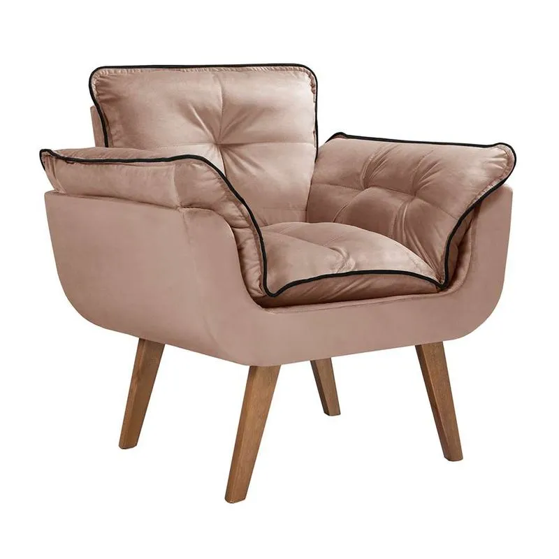 Poltrona Opalla Rosa e Preta