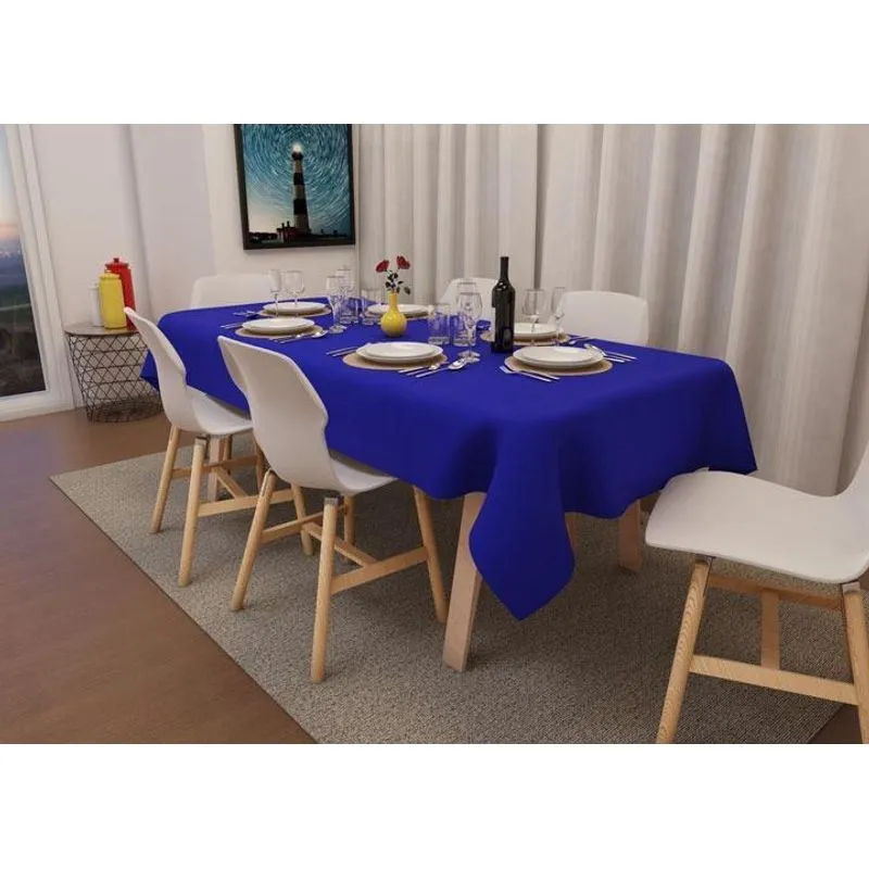 Toalha De Mesa Quadrada Azul Royal 1,40 X 1,40