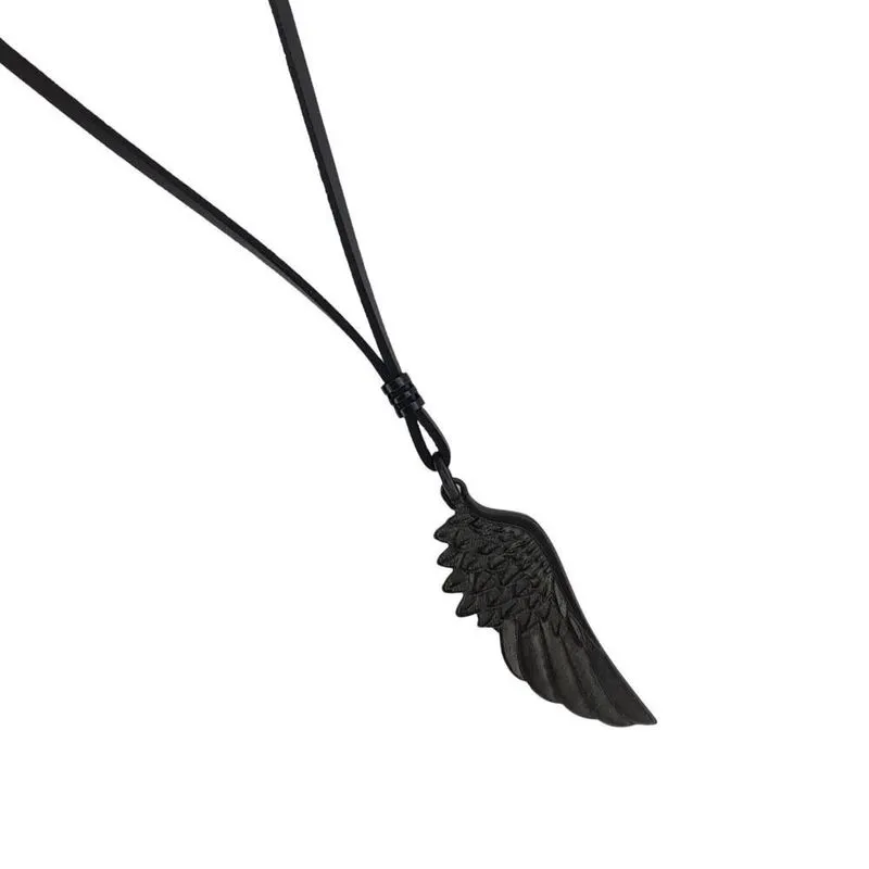 Colar De Couro Masculino Asa Noir Marshop