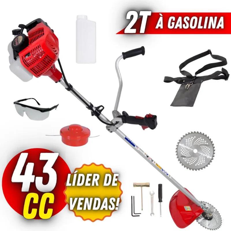 Roçadeira Profissional Nakashi L431M 42,7CC Robusta e de Alta Potência Com Motor Mitsubishi TU43