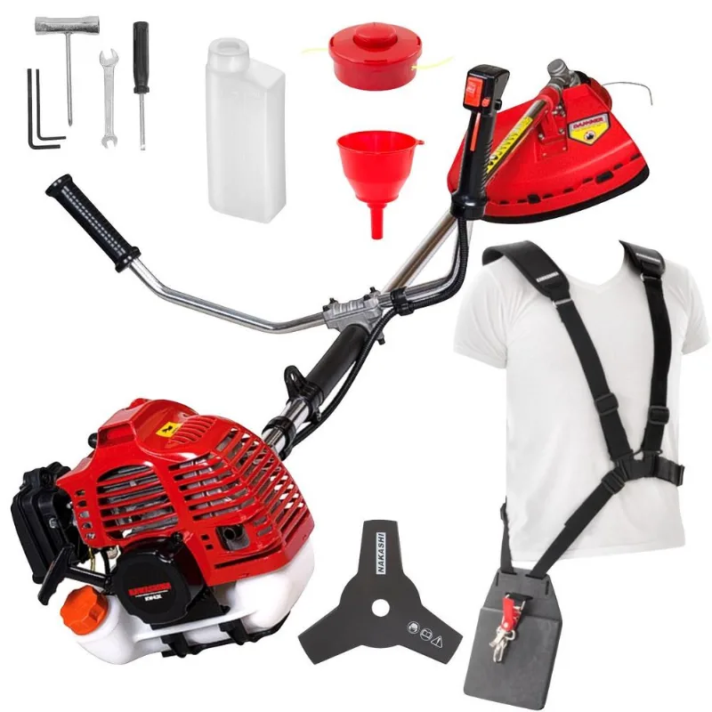 Roçadeira À Gasolina Kawashima Kw43l 42,7cc Faca E Carretel