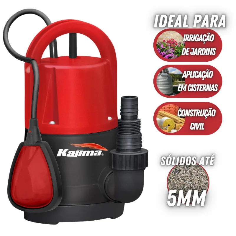 Eletrobomba Submersível Kajima Qwl105 127v Frequência 60hz Potência 1/2hp Com 3 Opções De Conexão De Saída E Boia Com Sensor De Nível