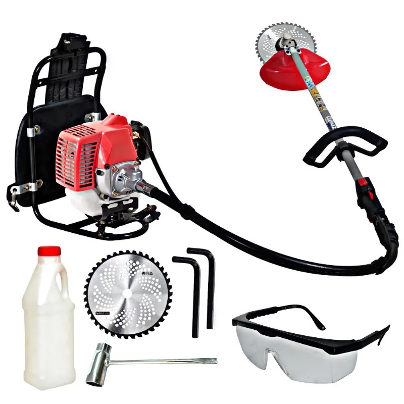 Roçadeira Costal Nakashi C270n 25,4cc Motor 2 Tempos Á Gasolina Ideal Para Terrenos Acidentados E Inclinados