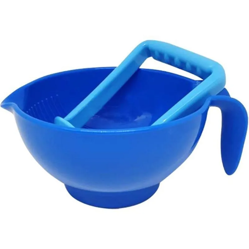 Kit Amassador Para Papinha De Bebê Multikids Baby - Azul