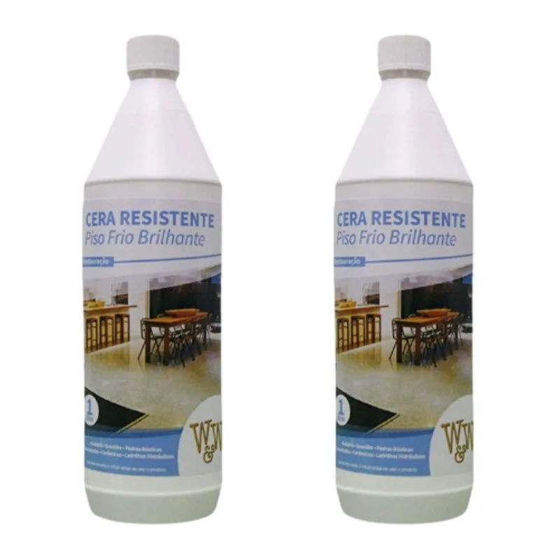Kit 2 Cera Antiderrapante Piso Frio Cerâmico W&amp;w 1 Litro