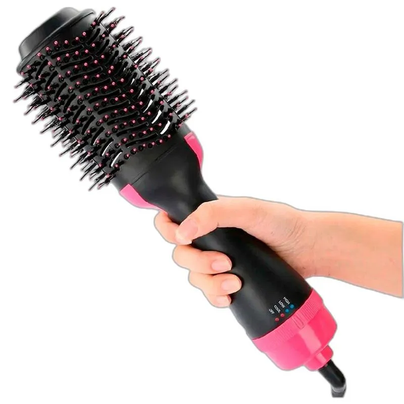 Escova De Cabelo Alisadora Elétrica Rosa E Preto Excelente