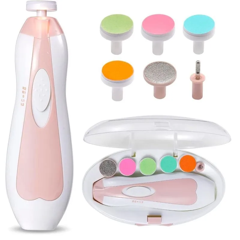 Lixador Infantil Elétrico Estilo Cor De Laranja Com 6 Refis