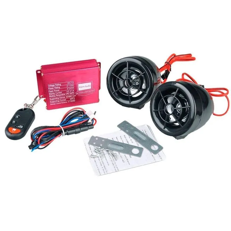 Som Moto Caixa Som Mp3 Usb Player Áudio Controle Remoto Kit