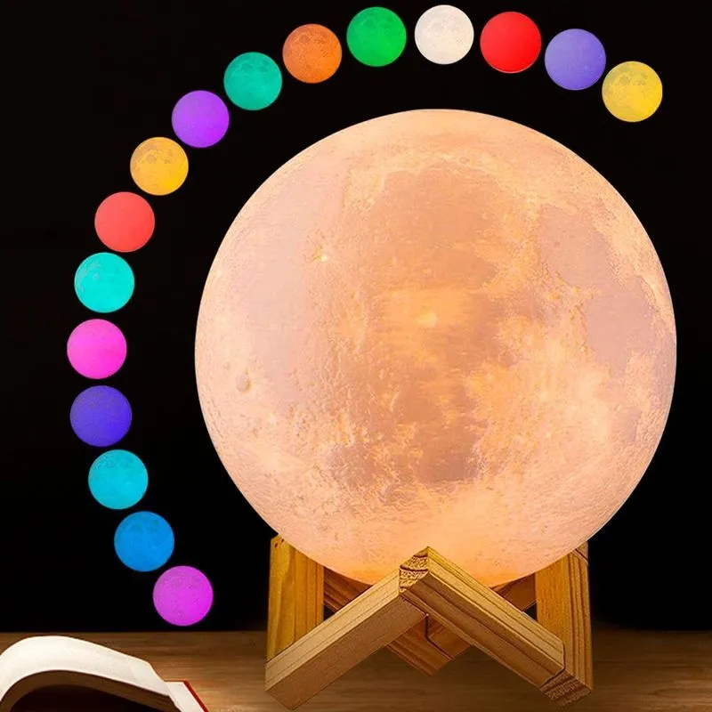 Umidificador Aromatizador Luminária Lua Cheia 3D 88ml