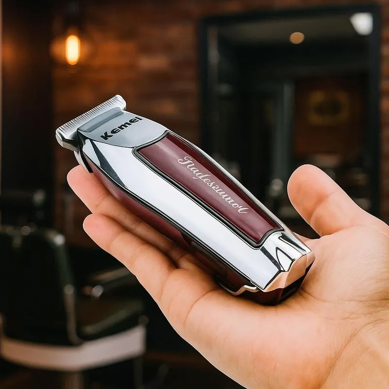 Cortador De Cabelo Kemei Usb Recarregável