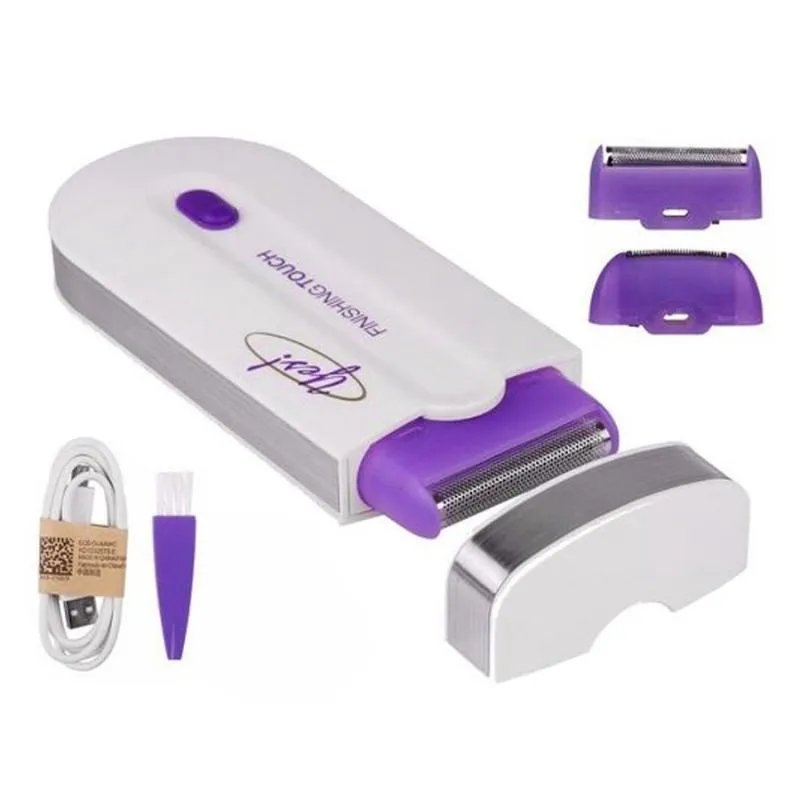 Depilador a Laser Branco/Roxo Bivolt Recarregável USB Sem Dor Portátil 5 Intensidades Depilador A Laser Pelôs Sem Dor Finishing Touch Remove Pelos