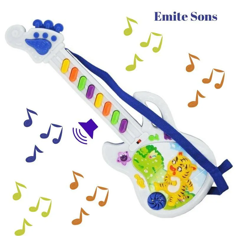 Guitarra Musical Brinquedo Infantil Som E Músicas