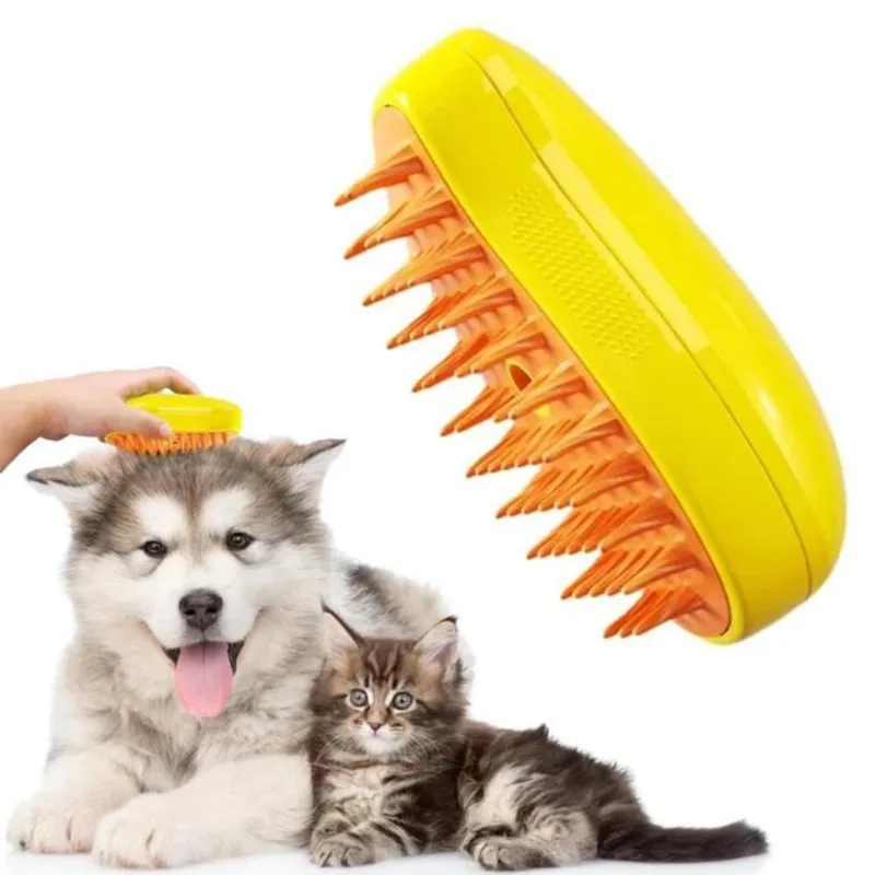 Escova A Vapor Elétrica Massageadora Vaporizadora Pet Vapor