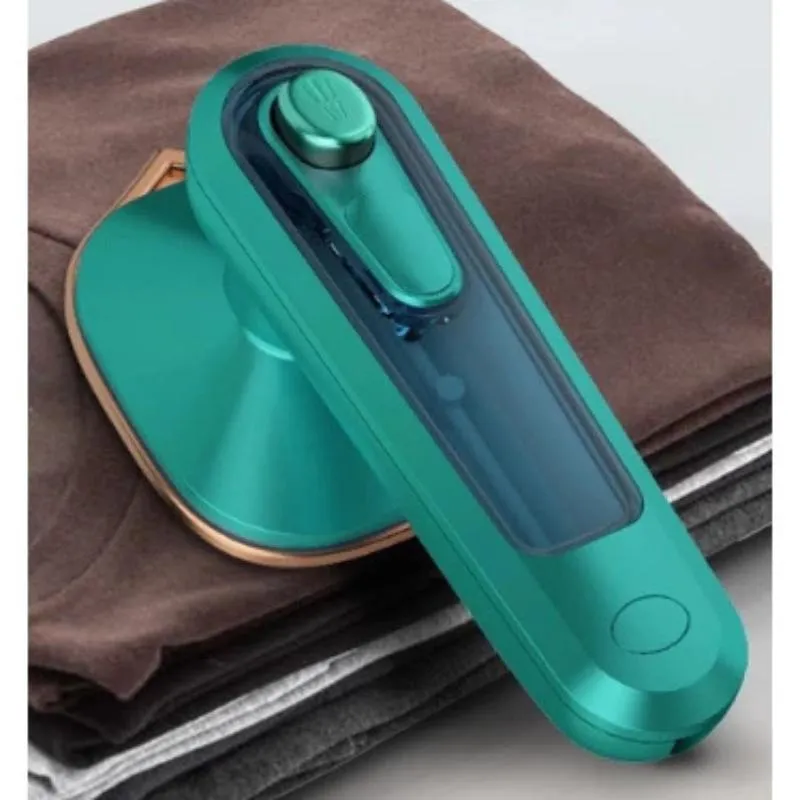 Mini Ferro Passar A Vapor Fio Portátil Viagem Top Cor Verde