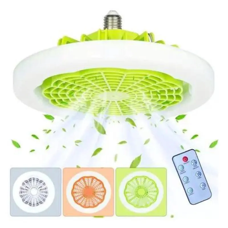 Ventilador De Teto Com Lâmpada Led Controle Remoto 3 Modos