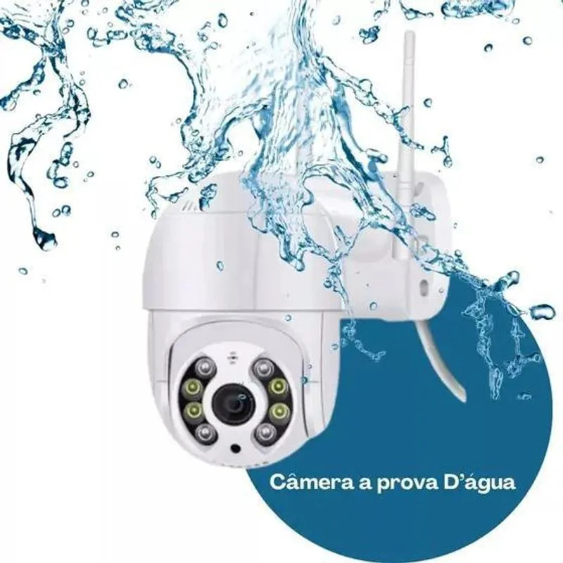 Câmera Ip Rotativa Speed Dome A Prova D'Água Externa Wifi