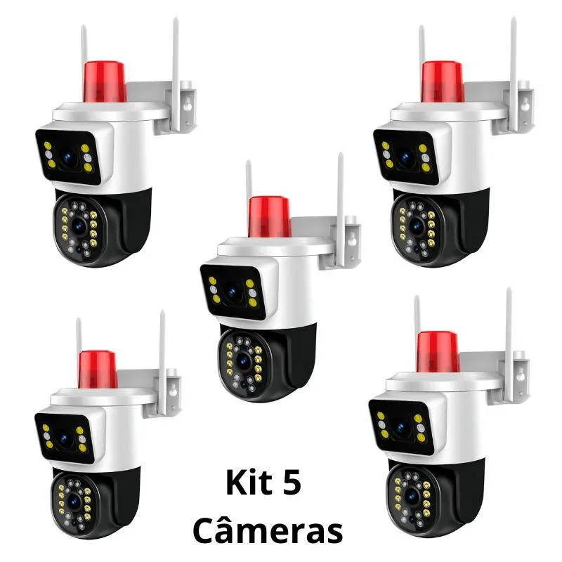 Kit 5 Câmera Segurança Externa Prova D'água Infravermelho