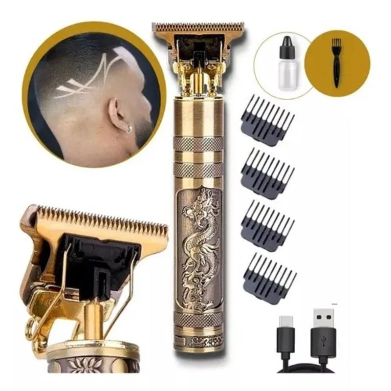 Acabamento De Barba E Cabelo - Máquina Dragão Sem Fio