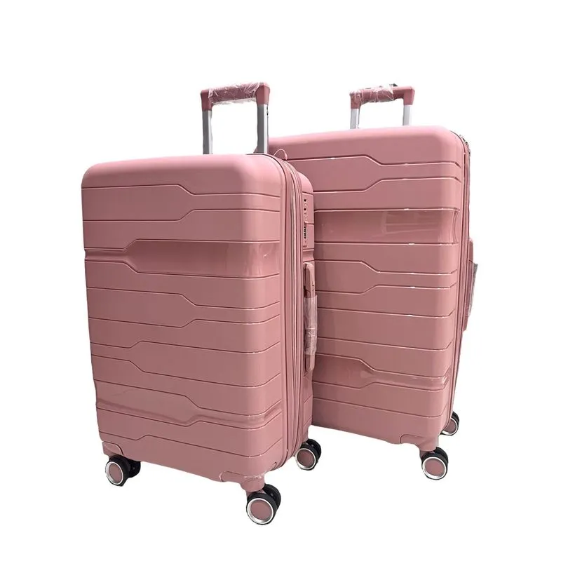 Conjunto Mala 35kg +mala 23kg Polipropileno Inquebrável Rose