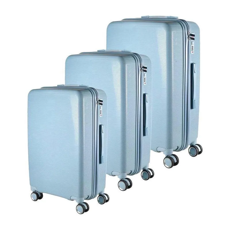 Cj Mala 35Kg + 23Kg + 10Kg Polipropileno Inquebrável Azul Bebê