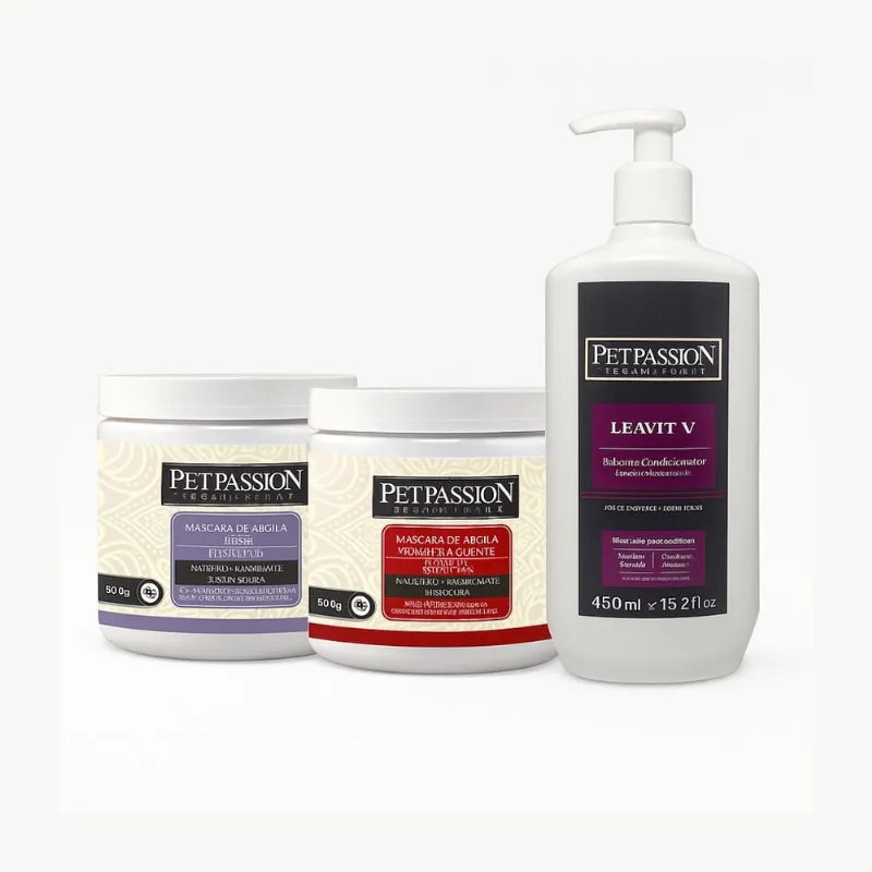 Kit Hidratação Para Cães E Gatos – Máscara Roxa, Terracota E Leavit V