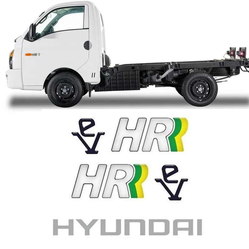 Kit De Emblemas Decorativo Adesivos Veiculo Hyundai Hrev