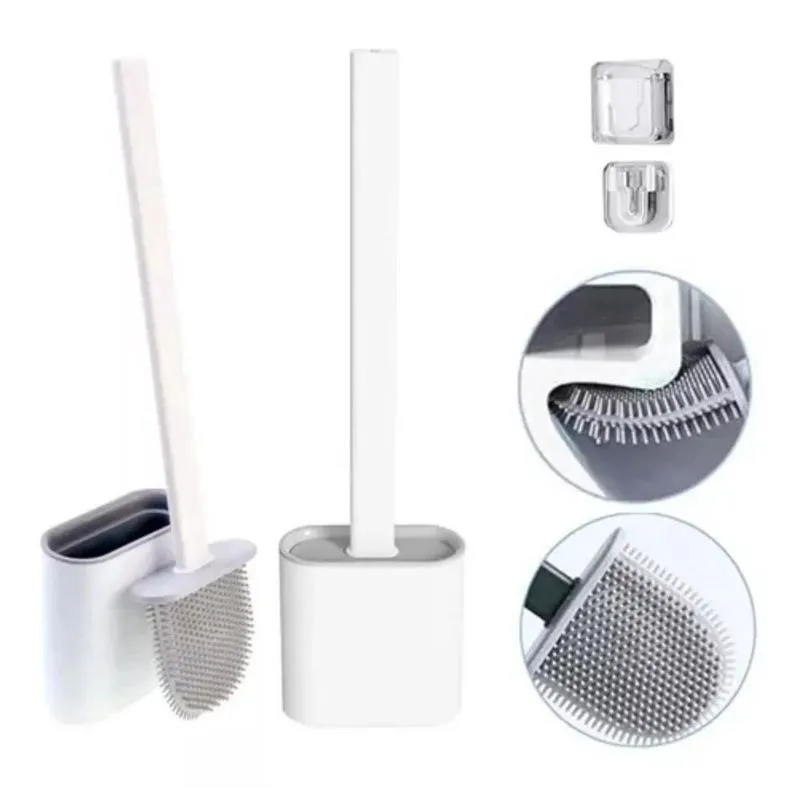 Escova De Silicone Para Limpeza Completa Do Vaso Sanitário