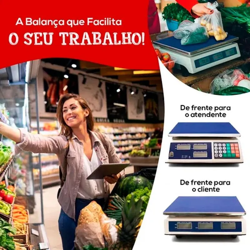 Balança Digital Bivolt Para Medir Frutas E Laranja