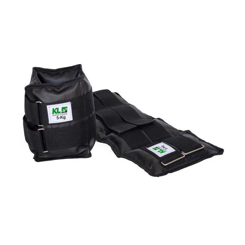 Par Caneleira Tornozeleira 5 Kg Lona Ajuste Profissional