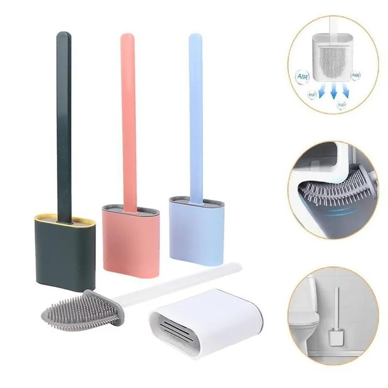 Escova Sanitária Em Silicone Limpeza Vaso Sanitário Multiuso