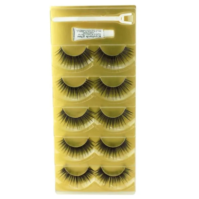 Kit Feminino Cartela Cilios Postiços Natural Original G8