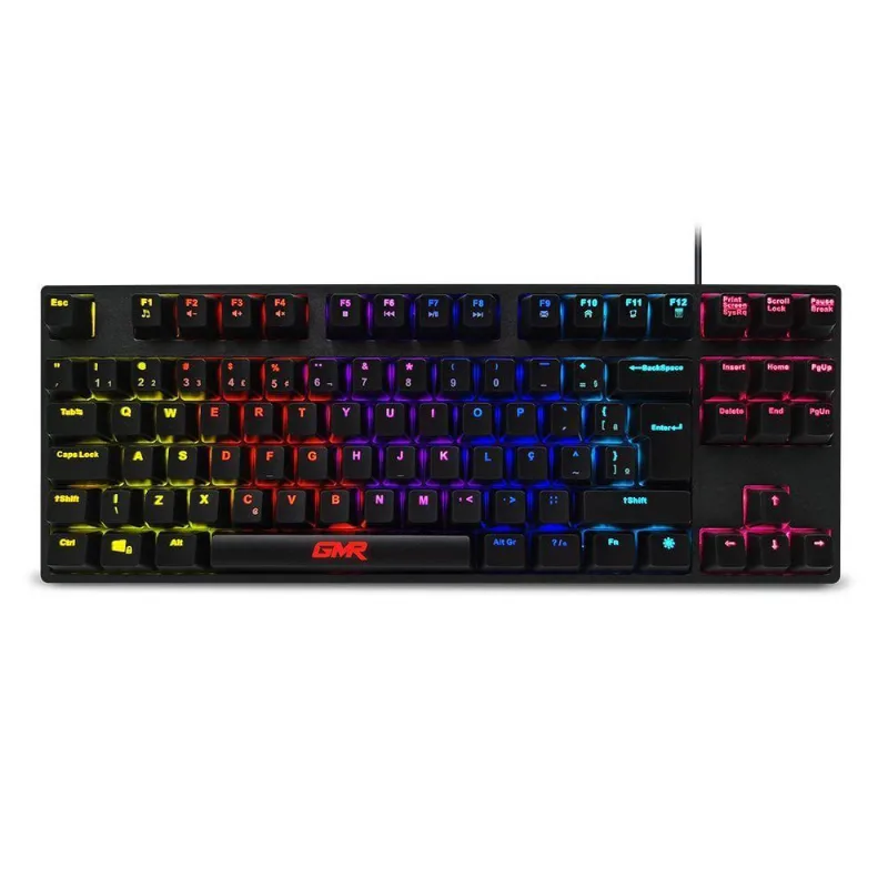 Teclado Mecânico Gamer Rgb Switch Azul Tkl 80% Abnt2 Gk-510