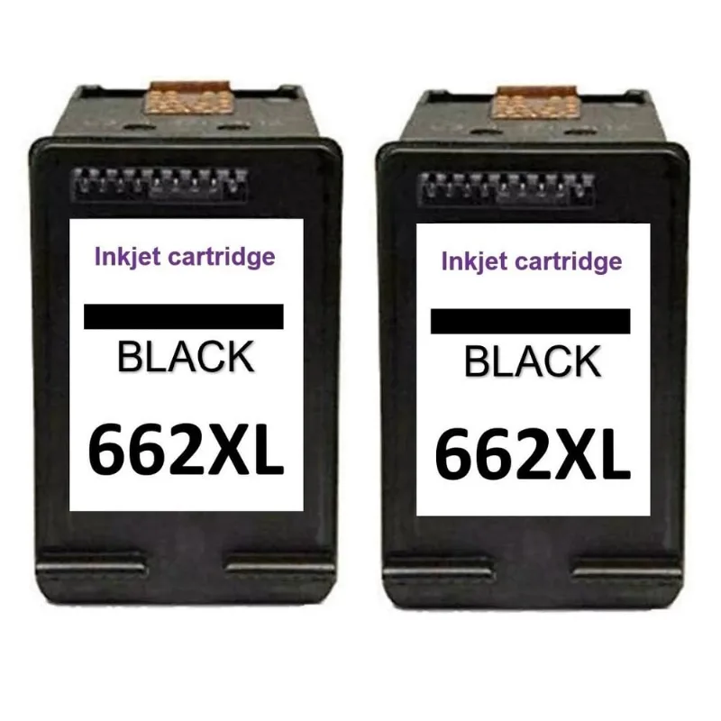 2 Cartuchos compativel com/hp 662xl preto
