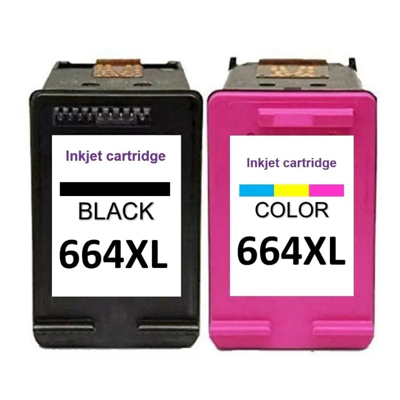 Cartucho Compatível 664xl 664 Preto 15ml + Colorido Deskjet Ink Advantage 2135 2136 4536 3776