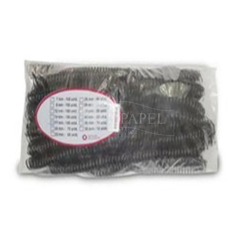 Espiral 17mm Para Encadernação 100 Unidades Preto