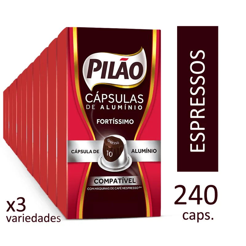 Kit 240 Cápsulas Café Pilao Espressos